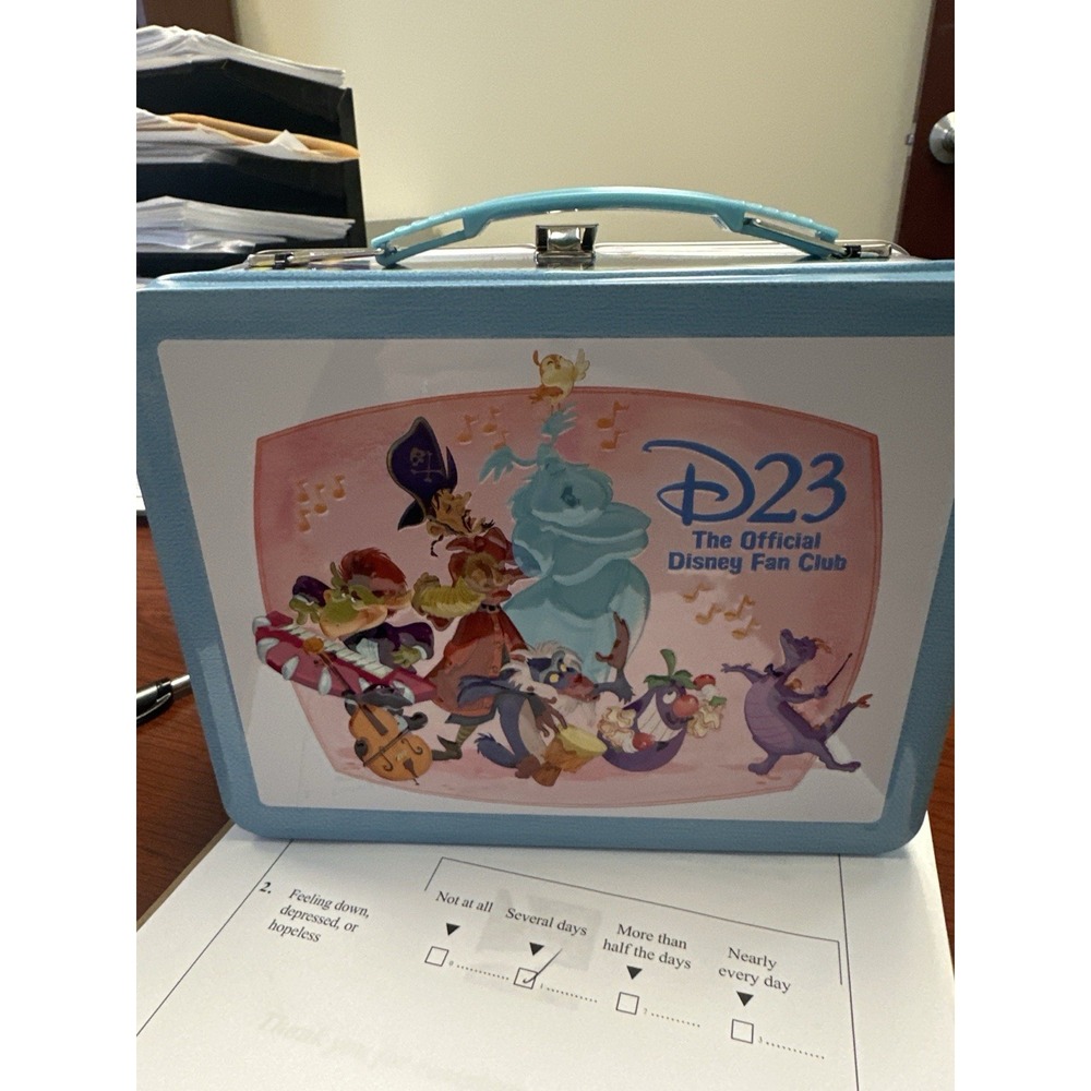 Disney D23‎ Exclusive Metal Lunchbox Tin Walt Disney World Retro Art Mickey Etc